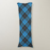 Simple Tartan Pattern in Dark Blue Seitenschläferkissen (Vorderseite Vertikal)