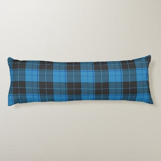 Simple Tartan Pattern in Dark Blue Seitenschläferkissen (Rückseite)