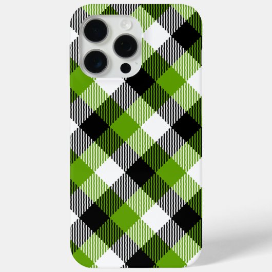 Simple Tartan Plaid Neon Green Case-Mate iPhone Hülle (Rückseite)