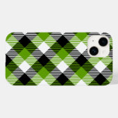 Simple Tartan Plaid Neon Green Case-Mate iPhone Hülle (Rückseite (Horizontal))
