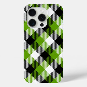 Simple Tartan Plaid Neon Green Case-Mate iPhone Hülle