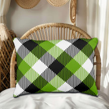 Simple Tartan Plaid Neon Green