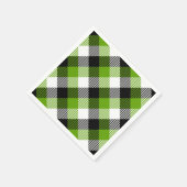 Simple Tartan Plaid Neon Green Serviette (Ecke)