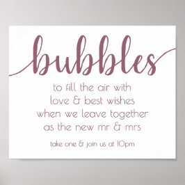 Simple Taupe Bubbles | Wüste Rose Party Event Poster
