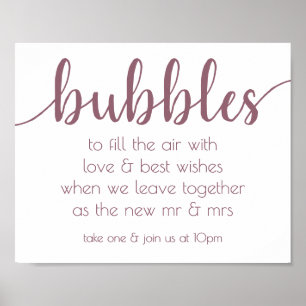 Simple Taupe Bubbles Wüste Rose Party Event Poster