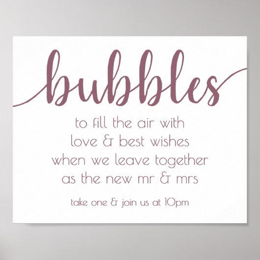 Simple Taupe Bubbles | Wüste Rose Party Event Poster (Vorne)