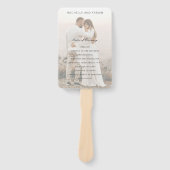 Simple Taupe Elegante Hochzeitsprogramm Fächer (Vorderseite)