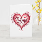 Simple Te Amo Heart Love Card Karte (Gelbe Blume)
