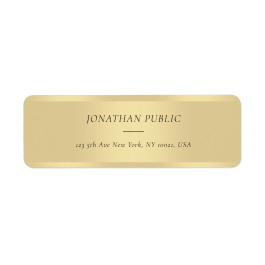 Simple Template Gold Moderner Schriftart (Vorne)