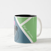 Simple Tennis Modern Pastel Zweifarbige Tasse (VorderseiteRechts)