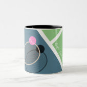 Simple Tennis Modern Pastel Zweifarbige Tasse (Mittel)