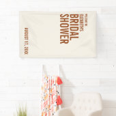 Simple Terracotta Typografy Brautparty Welcome Banner (Insitu)