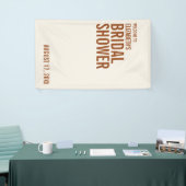 Simple Terracotta Typografy Brautparty Welcome Banner (Messeveranstaltung)