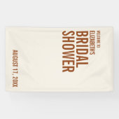 Simple Terracotta Typografy Brautparty Welcome Banner (Horizontal)