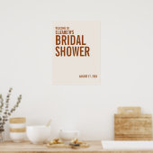 Simple Terracotta Typografy Brautparty Welcome Poster (Küche)