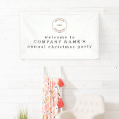 Simple Text Company Logo Begrüßung Weihnachten Par Banner (Insitu)