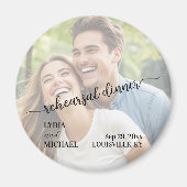 Simple Text Overlay Photo Rehearsal Dinner Magnet (Vorne)