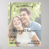 Simple Text Overlay Photo The Night Before Poster (Vorne)