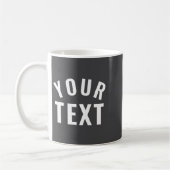 Simple Text Template Womens Long Sleeve Black _1 Kaffeetasse (Links)