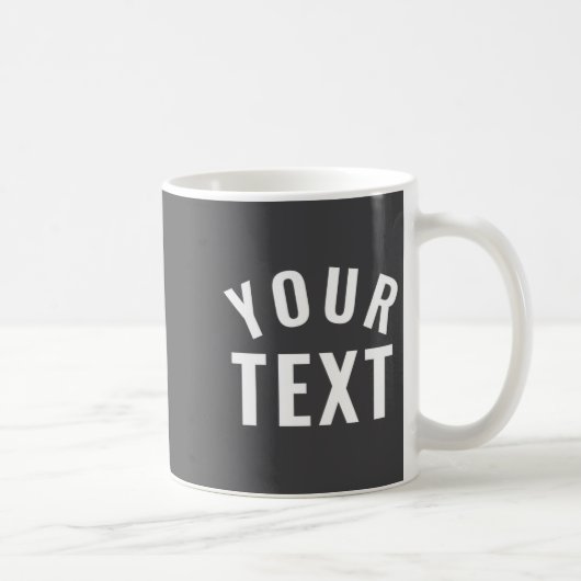 Simple Text Template Womens Long Sleeve Black _1 Kaffeetasse (Rechts)