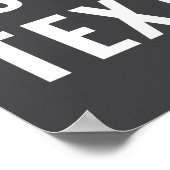 Simple Text Template Womens Long Sleeve Black _1  Poster (Ecke)