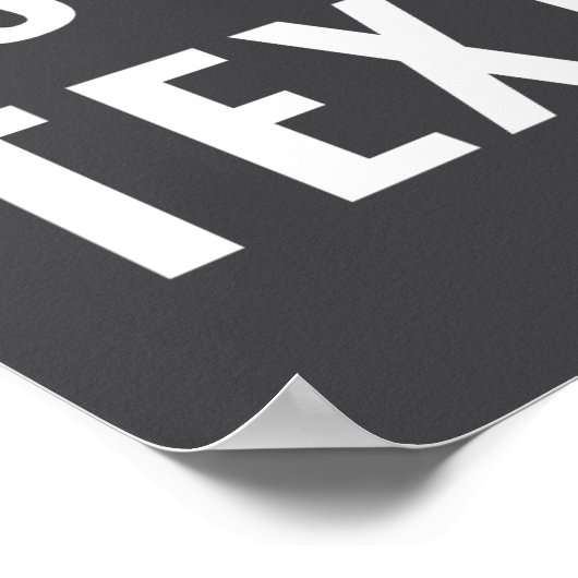 Simple Text Template Womens Long Sleeve Black _1  Poster (Ecke)