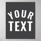 Simple Text Template Womens Long Sleeve Black _1  Poster (Vorne)