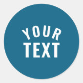 Simple Text Template Womens Long Sleeve Black _1 Runder Aufkleber (Vorderseite)