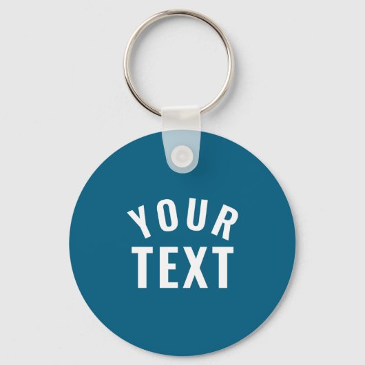 Simple Text Template Womens Long Sleeve Black _1 Schlüsselanhänger (Vorderseite)