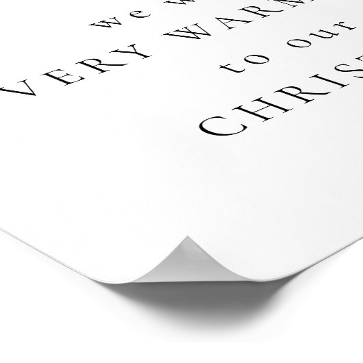 Simple Text Welcome Company Weihnachts-Party-Logo Poster (Ecke)