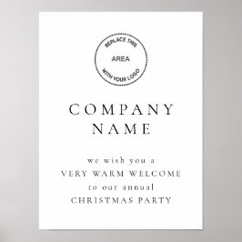 Simple Text Welcome Company Weihnachts-Party-Logo Poster