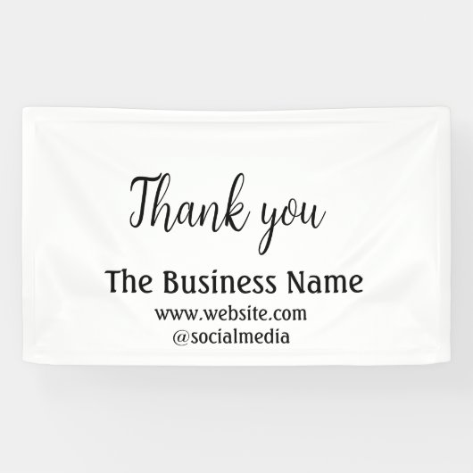 Simple thank you add business name details text t banner (Horizontal)