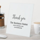 Simple thank you add business name details text t sockelschild (In Situ)