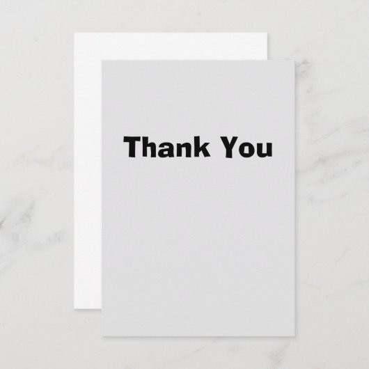 Simple Thank You Card Dankeskarte (Vorne/Hinten)