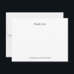 Simple Thank You Couple Personalized Mitteilungskarte<br><div class="desc">Express your gratitude with this simple and elegant couple thank you note card. Perfect for weddings, engagements, bridal showers, or anniversary celebrations, its clean design allows you to personalise with your names, initials, or a special message. This custom thank you card combines modern simplicity with heartfelt sentiment, making it ideal...</div>