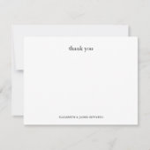Simple Thank You Couple Personalized Mitteilungskarte (Vorderseite)