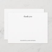 Simple Thank You Couple Personalized Mitteilungskarte (Vorne/Hinten)