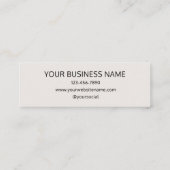 Simple Thank You Logo Brand Modern Off-White Mini Visitenkarte (Rückseite)