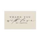 Simple Thank You with Love Script Business | ECRU