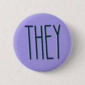 Simple THEY Pronoun Button (Vorderseite)