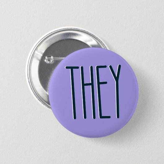 Simple THEY Pronoun Button (Vorne & Hinten)