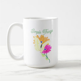 'Simple Things' Flowers and Butterflies Kaffeetasse