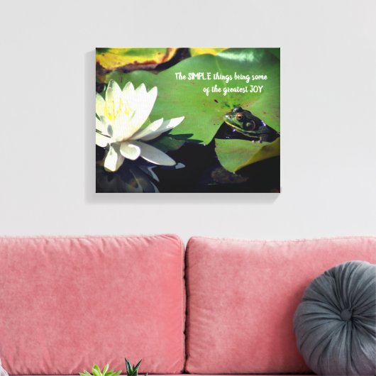 Simple Things Frog Inspirational Quote Leinwanddruck (Insitu (Wohnzimmer))