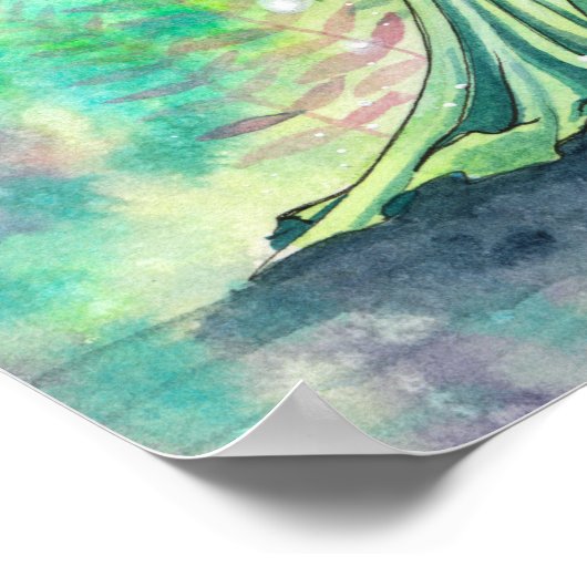 Simple Things Watercolor Fairy Illustration Poster (Ecke)