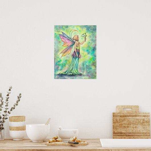 Simple Things Watercolor Fairy Illustration Poster (Küche)