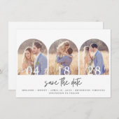 Simple Three Arch Photo Wedding Save The Date (Vorne/Hinten)