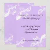 Simple Tiger Lily Floral Save the Date (Vorne/Hinten)