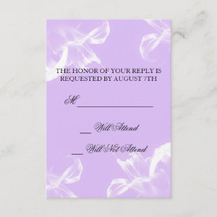 Simple Tiger Lily Floral Wedding R.S.V.P. RSVP Karte