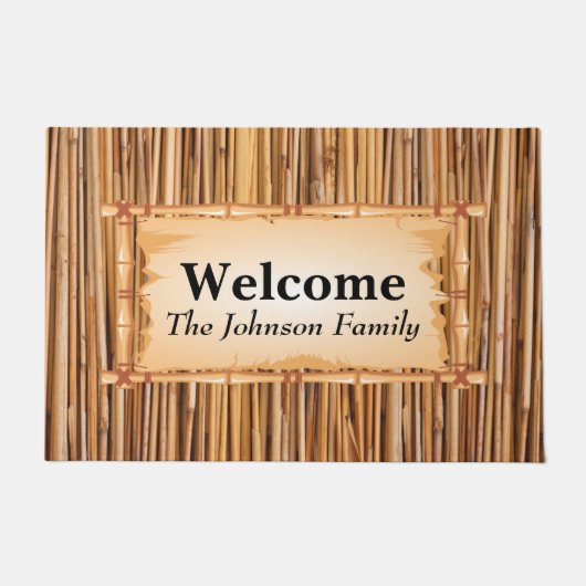 Simple Tiki Bamboo Sticks Fußmatte (Vorderseite)