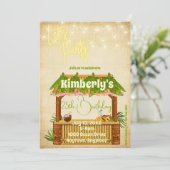 Simple Tiki Bar Birthday Einladung (Stehend Vorderseite)